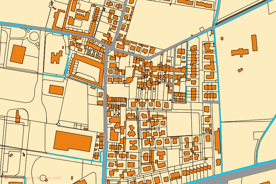 Mappa catastale del centro di Gadesco-Pieve Delmona: particelle e fabbricati, cartografia Agenzia delle Entrate
