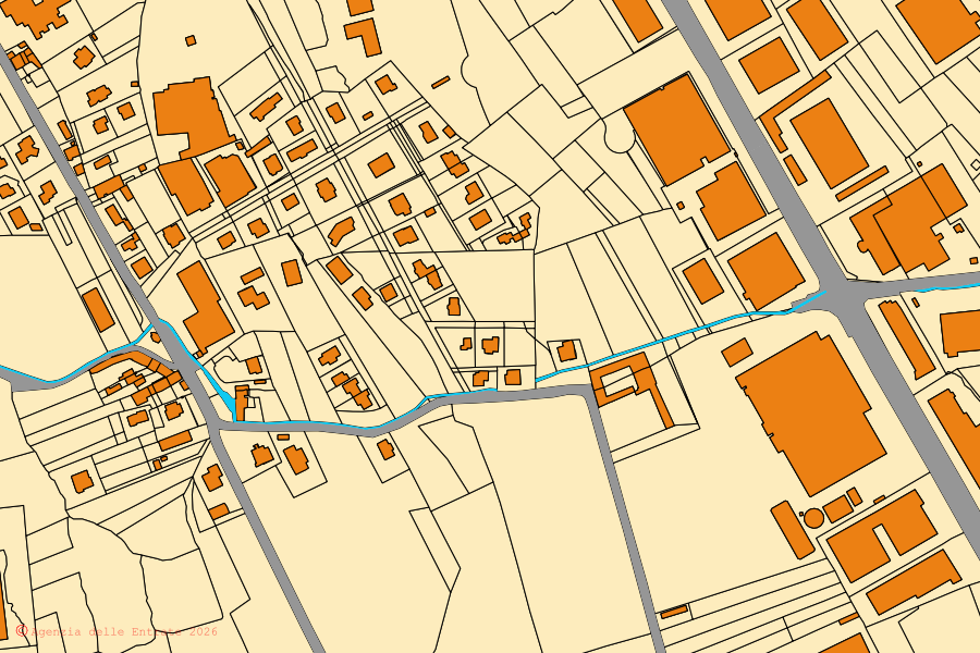 Mappa catastale del centro di Gaglianico: particelle e fabbricati, cartografia Agenzia delle Entrate