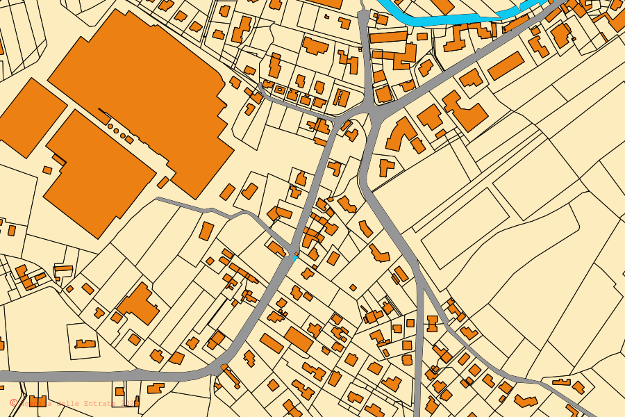 Mappa catastale del centro di Gaiarine: particelle e fabbricati, cartografia Agenzia delle Entrate