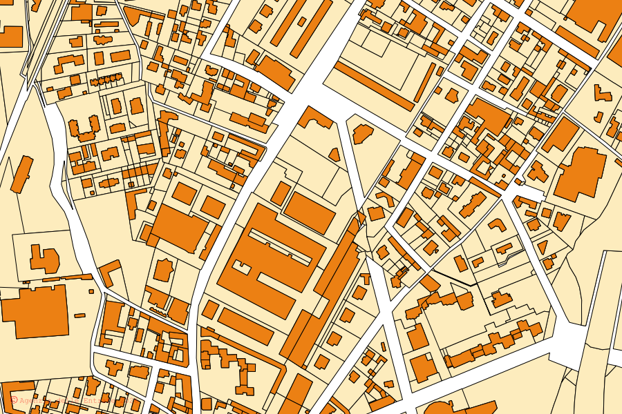 Mappa catastale del centro di Gallarate: particelle e fabbricati, cartografia Agenzia delle Entrate