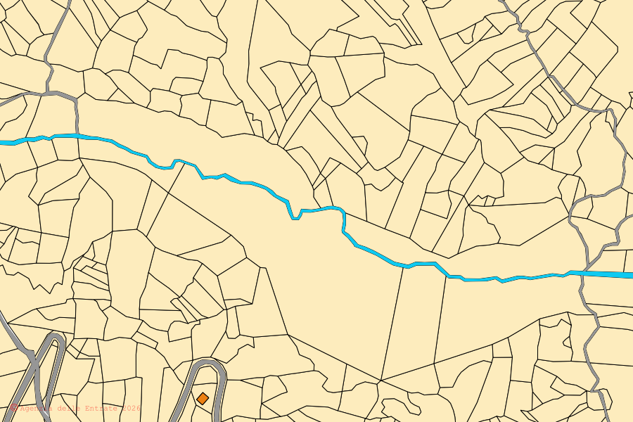 Mappa catastale del centro di Gamberale: particelle e fabbricati, cartografia Agenzia delle Entrate
