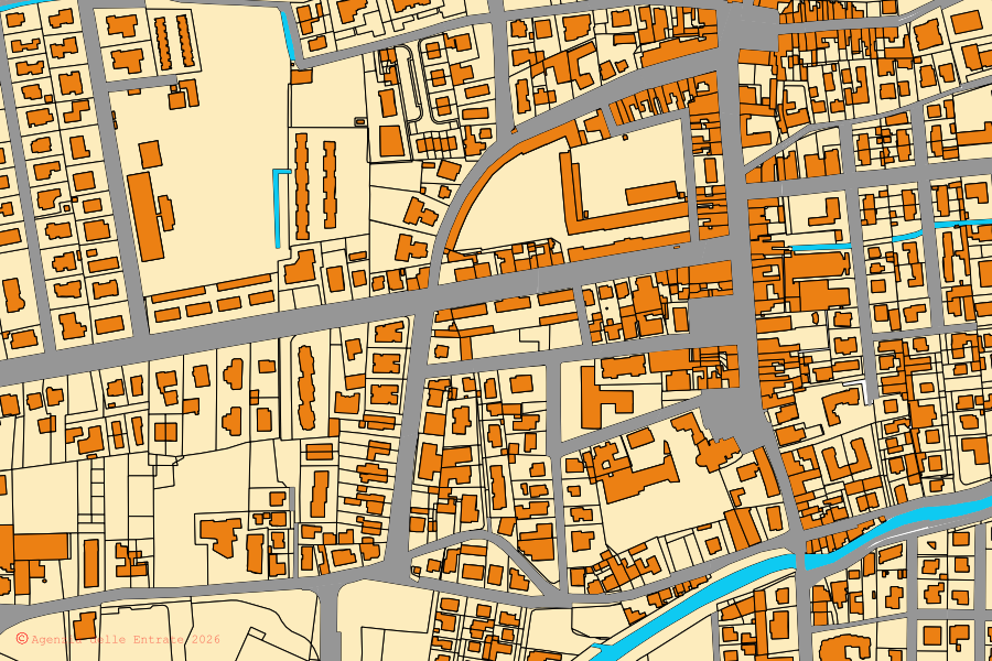 Mappa catastale del centro di Gambettola: particelle e fabbricati, cartografia Agenzia delle Entrate