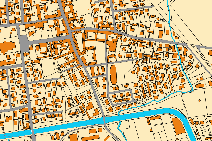 Mappa catastale del centro di Garbagnate Milanese: particelle e fabbricati, cartografia Agenzia delle Entrate