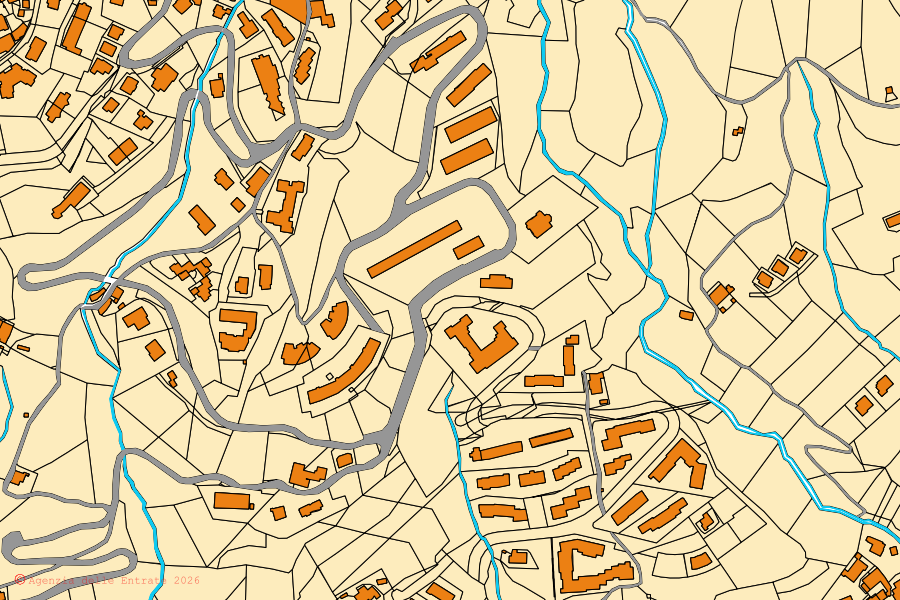 Mappa catastale del centro di Gardone Val Trompia: particelle e fabbricati, cartografia Agenzia delle Entrate
