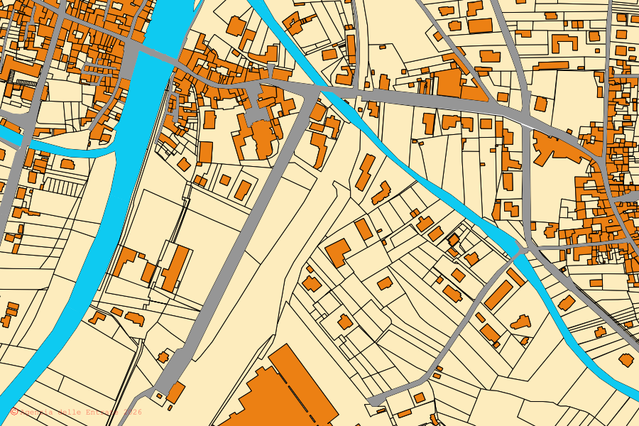 Mappa catastale del centro di Garessio: particelle e fabbricati, cartografia Agenzia delle Entrate