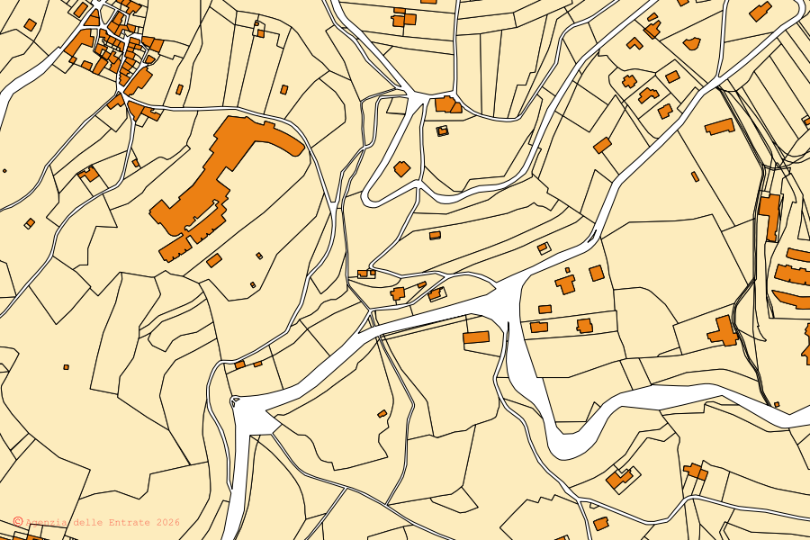 Mappa catastale del centro di Gargnano: particelle e fabbricati, cartografia Agenzia delle Entrate