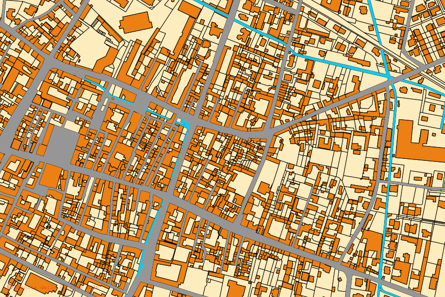 Mappa catastale del centro di Garlasco: particelle e fabbricati, cartografia Agenzia delle Entrate