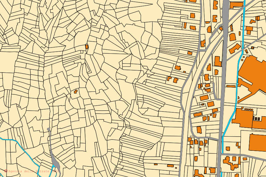 Mappa catastale del centro di Gattinara: particelle e fabbricati, cartografia Agenzia delle Entrate