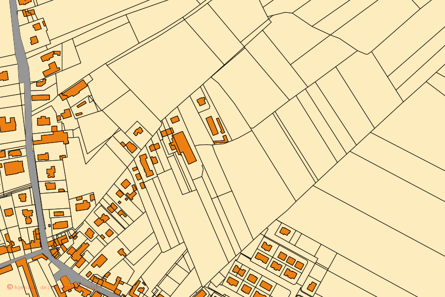 Mappa catastale del centro di Gazzo Veronese: particelle e fabbricati, cartografia Agenzia delle Entrate