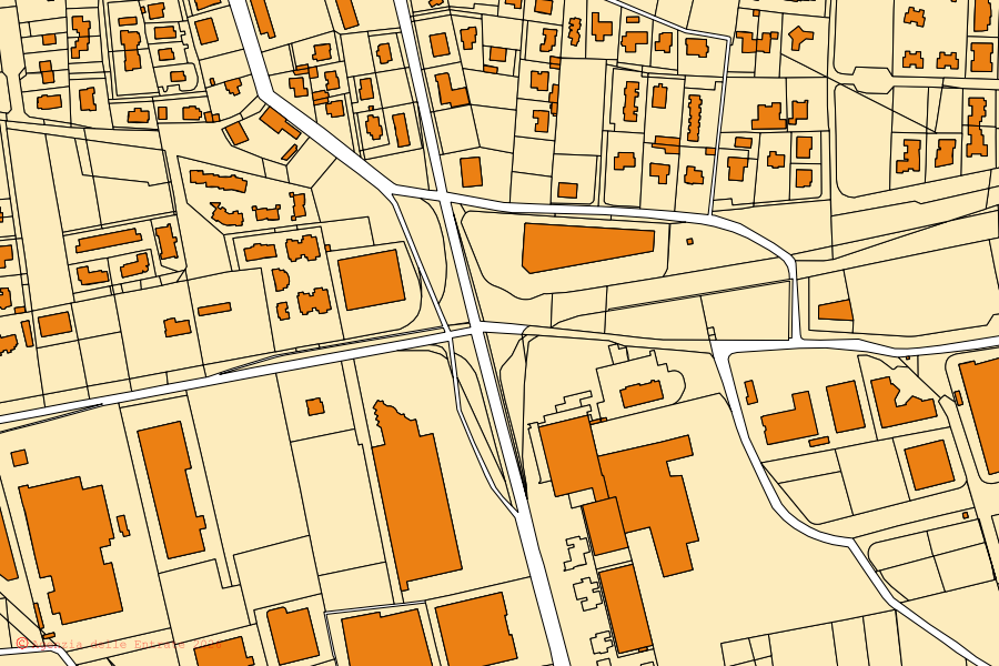 Mappa catastale del centro di Ghisalba: particelle e fabbricati, cartografia Agenzia delle Entrate