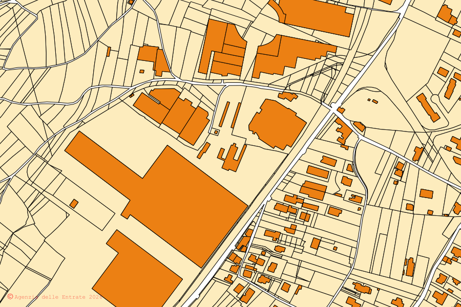 Mappa catastale del centro di Gianico: particelle e fabbricati, cartografia Agenzia delle Entrate