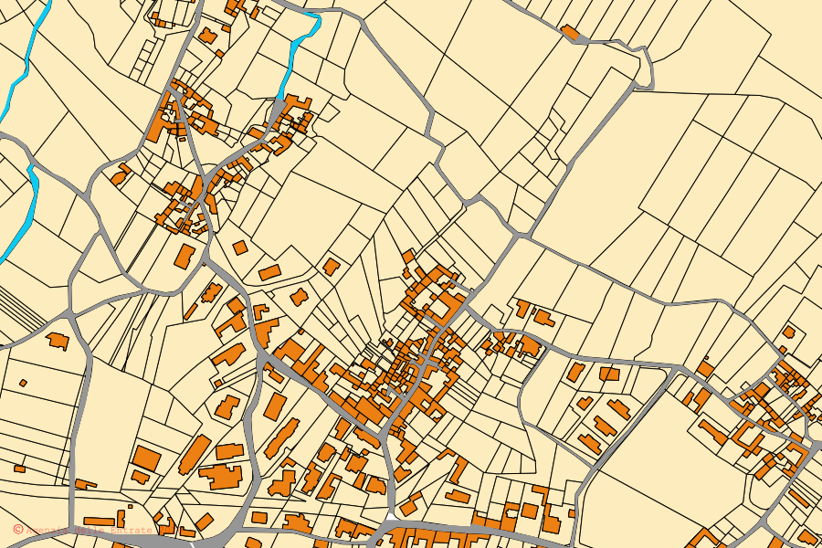 Mappa catastale del centro di Giano Vetusto: particelle e fabbricati, cartografia Agenzia delle Entrate