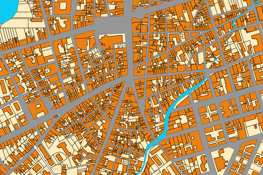 Mappa catastale del centro di Giarre: particelle e fabbricati, cartografia Agenzia delle Entrate