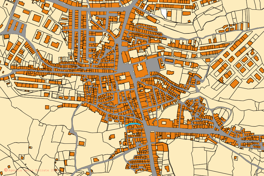 Mappa catastale del centro di Girifalco: particelle e fabbricati, cartografia Agenzia delle Entrate