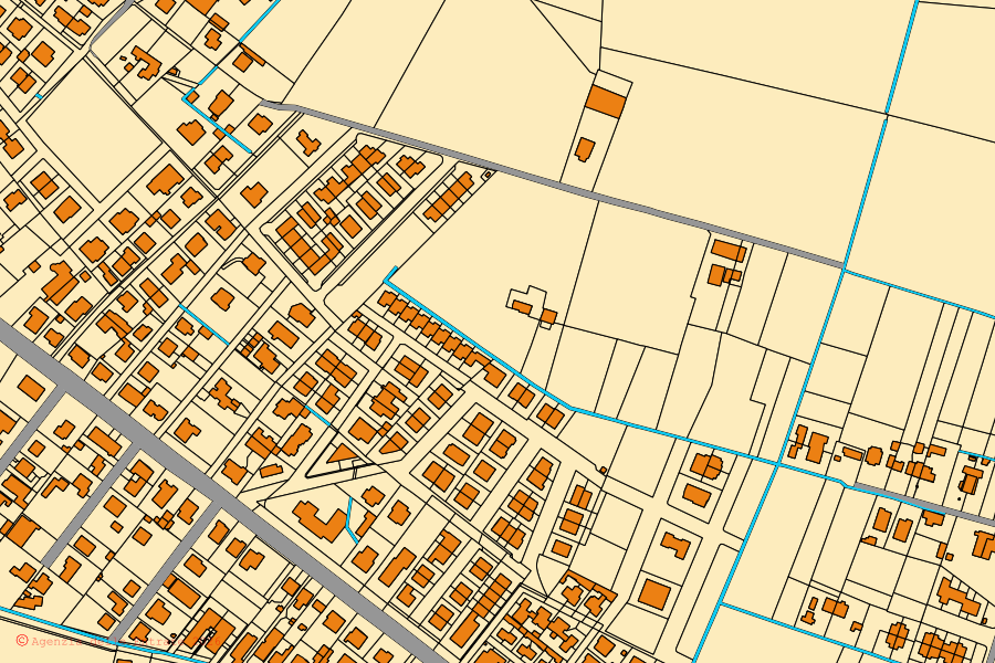Mappa catastale del centro di Goito: particelle e fabbricati, cartografia Agenzia delle Entrate