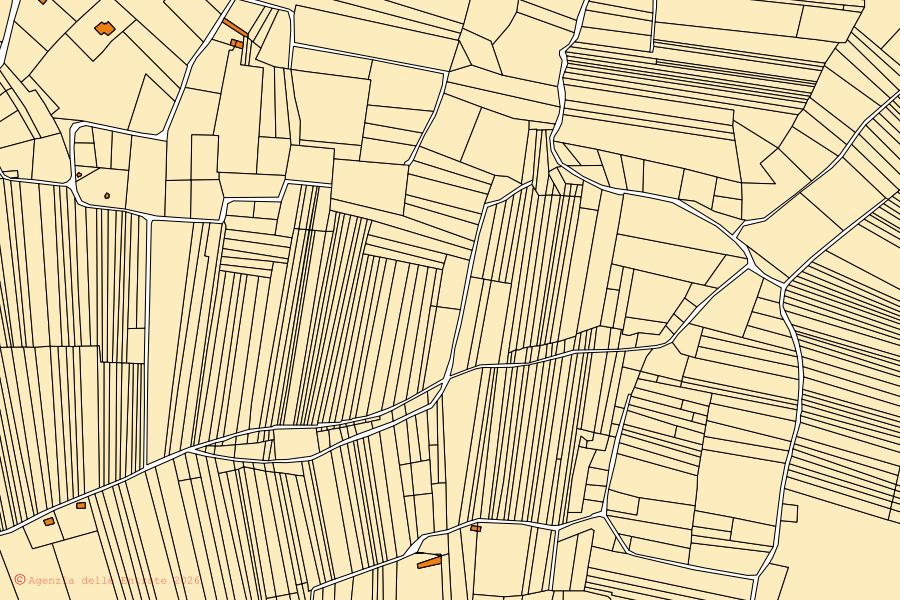 Mappa catastale del centro di Golasecca: particelle e fabbricati, cartografia Agenzia delle Entrate