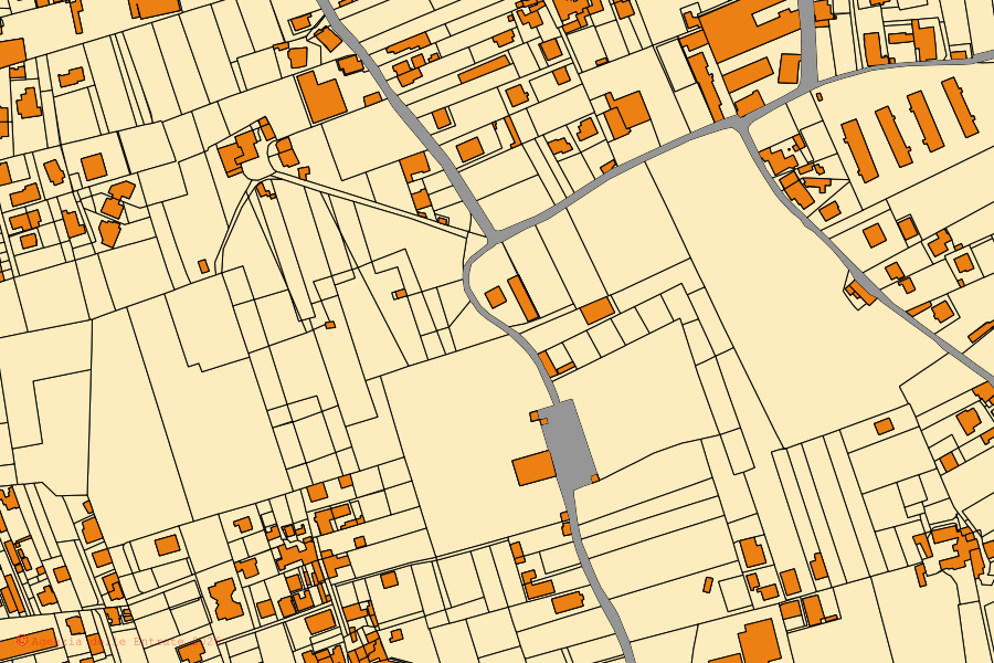 Mappa catastale del centro di Gragnano: particelle e fabbricati, cartografia Agenzia delle Entrate