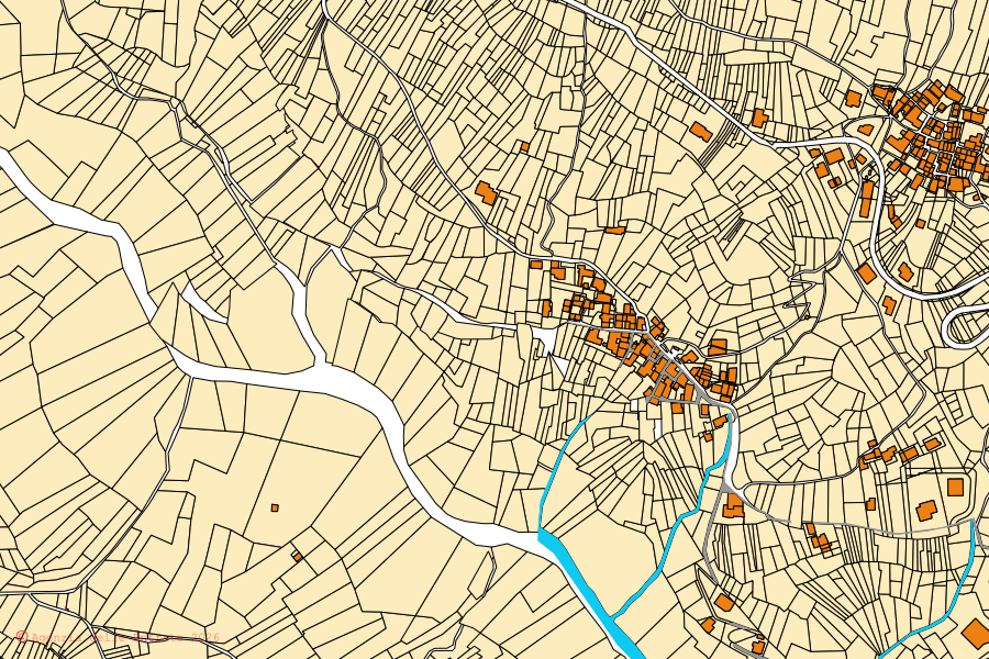 Mappa catastale del centro di Gravedona ed Uniti: particelle e fabbricati, cartografia Agenzia delle Entrate