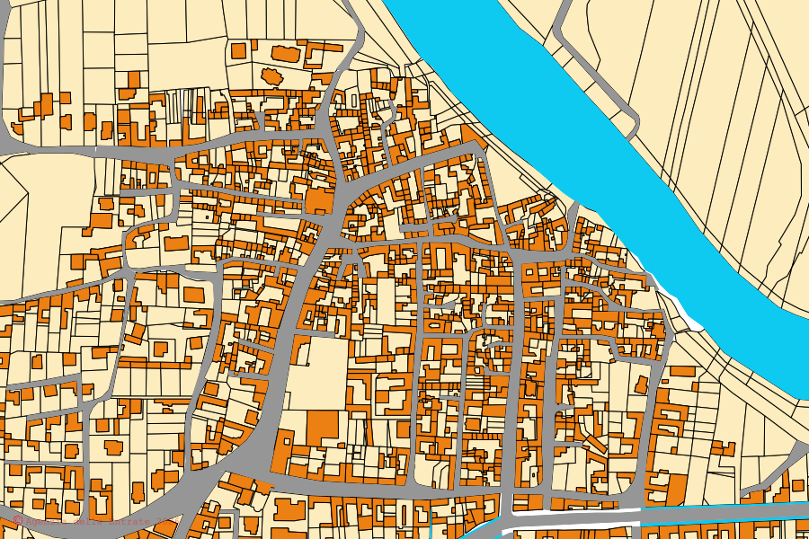 Mappa catastale del centro di Grazzanise: particelle e fabbricati, cartografia Agenzia delle Entrate