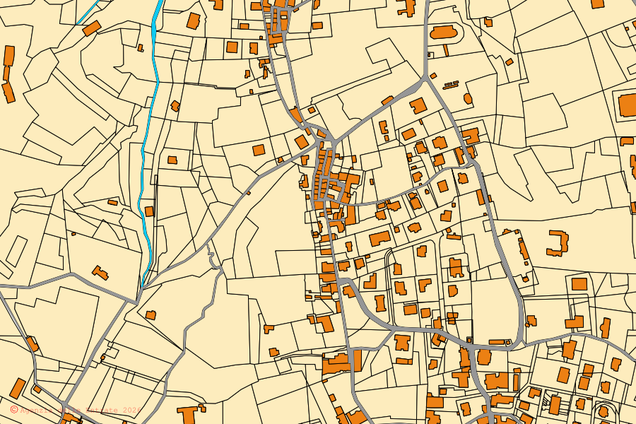 Mappa catastale del centro di Griante: particelle e fabbricati, cartografia Agenzia delle Entrate