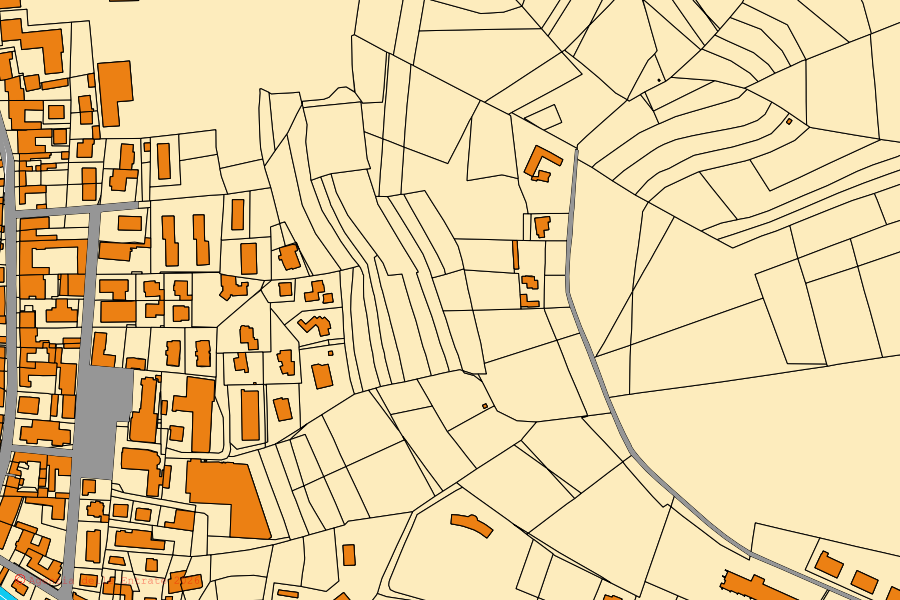 Mappa catastale del centro di Grinzane Cavour: particelle e fabbricati, cartografia Agenzia delle Entrate