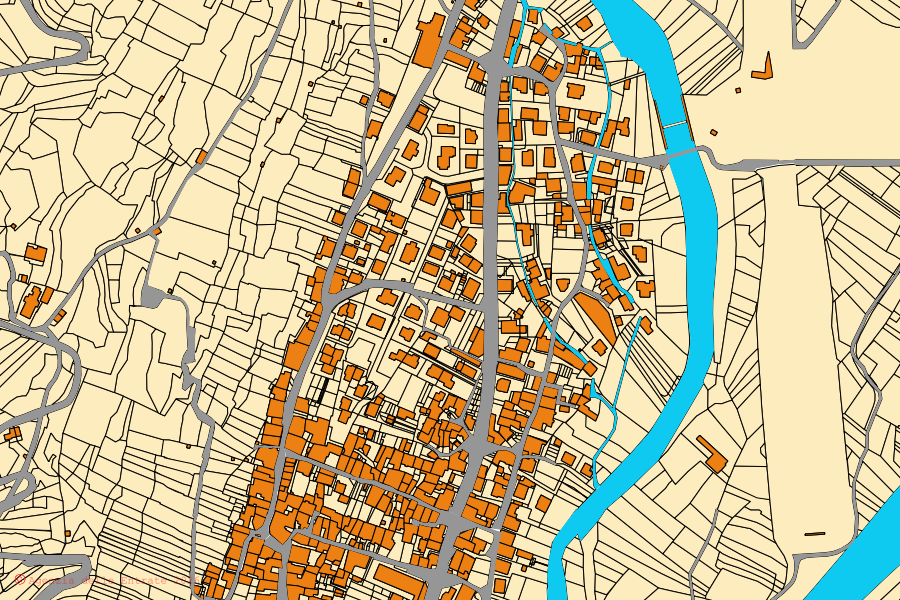 Mappa catastale del centro di Grosotto: particelle e fabbricati, cartografia Agenzia delle Entrate