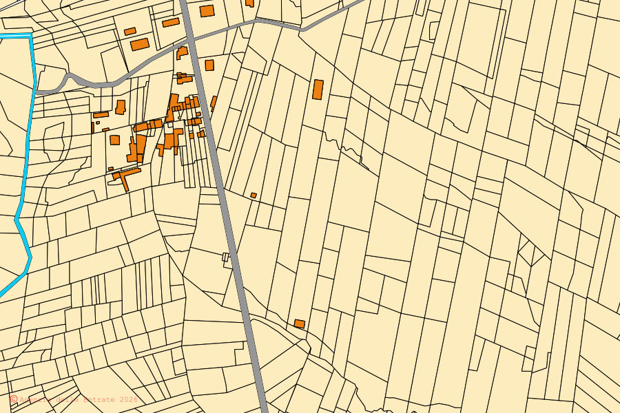 Mappa catastale del centro di Grosso: particelle e fabbricati, cartografia Agenzia delle Entrate