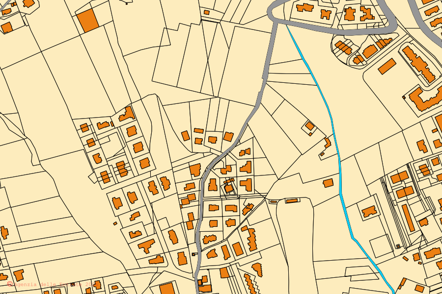 Mappa catastale del centro di Grottammare: particelle e fabbricati, cartografia Agenzia delle Entrate