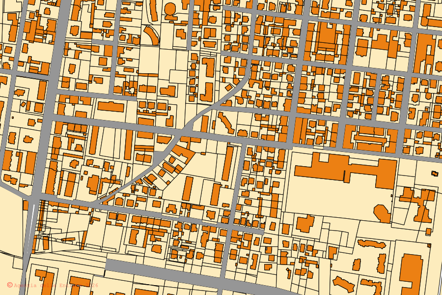 Mappa catastale del centro di Grugliasco: particelle e fabbricati, cartografia Agenzia delle Entrate