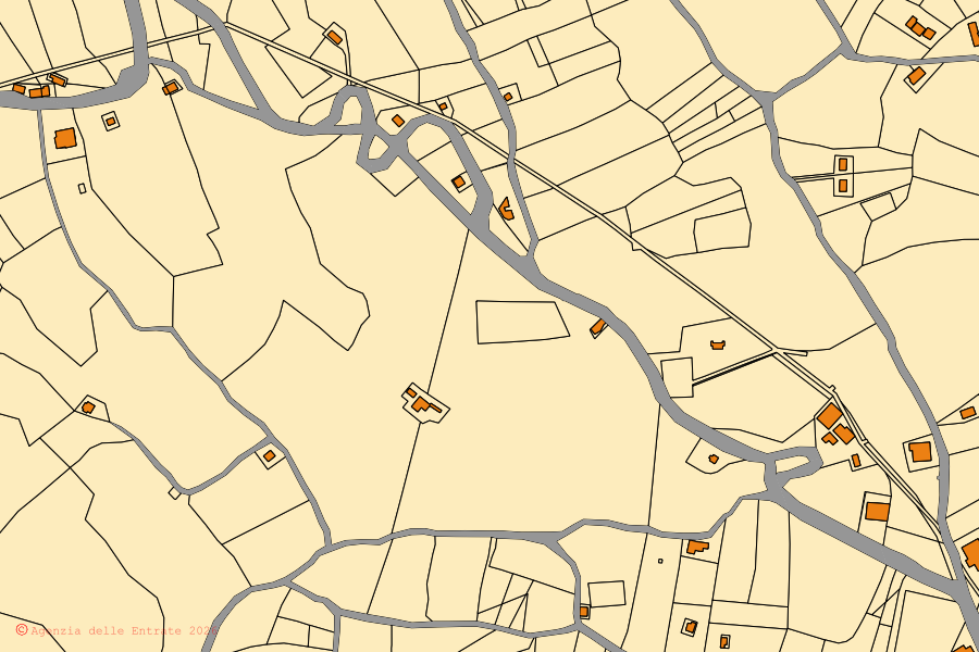 Mappa catastale del centro di Guardialfiera: particelle e fabbricati, cartografia Agenzia delle Entrate