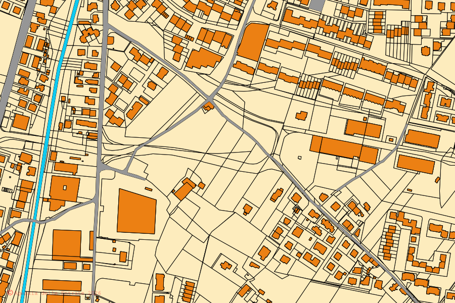 Mappa catastale del centro di Gubbio: particelle e fabbricati, cartografia Agenzia delle Entrate