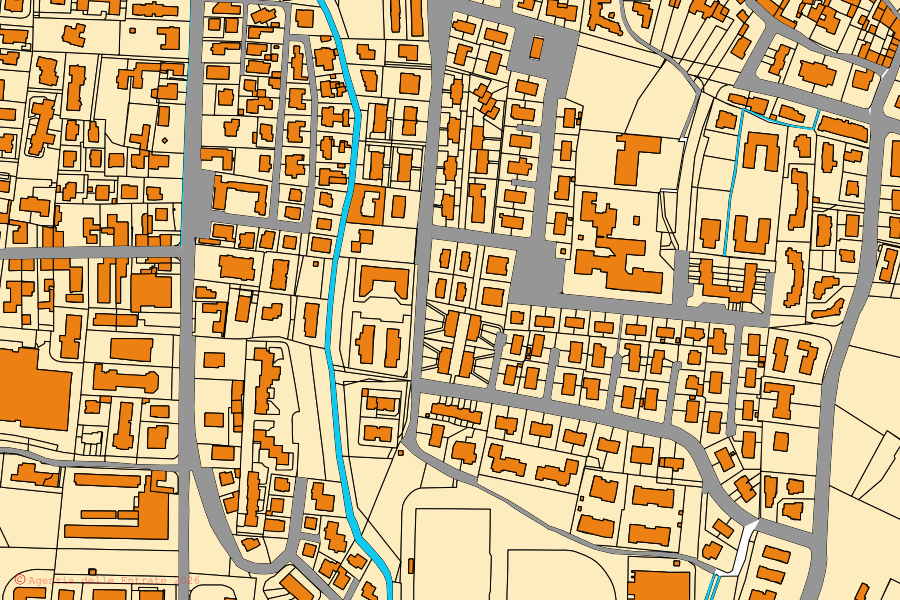 Mappa catastale del centro di Gussago: particelle e fabbricati, cartografia Agenzia delle Entrate