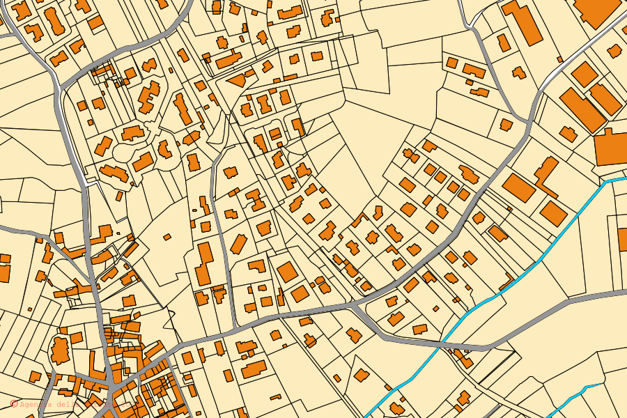Mappa catastale del centro di Inarzo: particelle e fabbricati, cartografia Agenzia delle Entrate