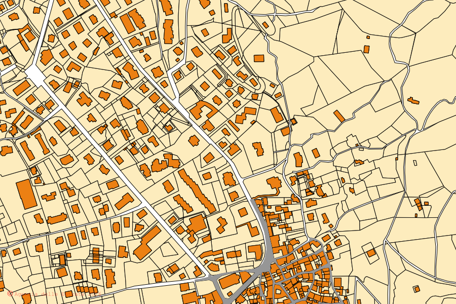 Mappa catastale del centro di Introbio: particelle e fabbricati, cartografia Agenzia delle Entrate