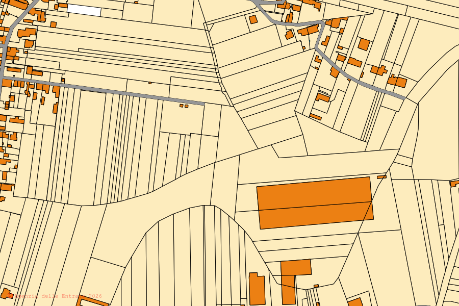 Mappa catastale del centro di Isola Sant'Antonio: particelle e fabbricati, cartografia Agenzia delle Entrate