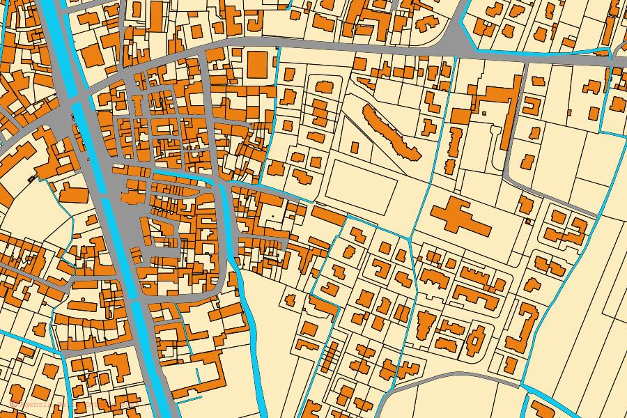 Mappa catastale del centro di Isorella: particelle e fabbricati, cartografia Agenzia delle Entrate