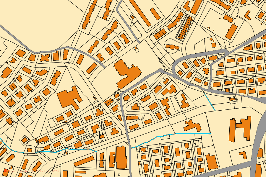 Mappa catastale del centro di Jesi: particelle e fabbricati, cartografia Agenzia delle Entrate