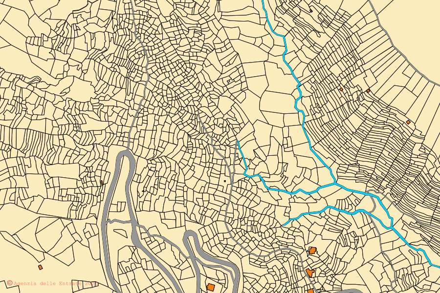 Mappa catastale del centro di La Spezia: particelle e fabbricati, cartografia Agenzia delle Entrate