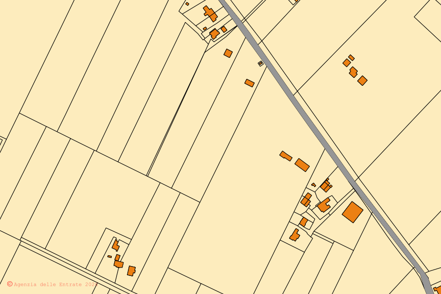 Mappa catastale del centro di Ladispoli: particelle e fabbricati, cartografia Agenzia delle Entrate
