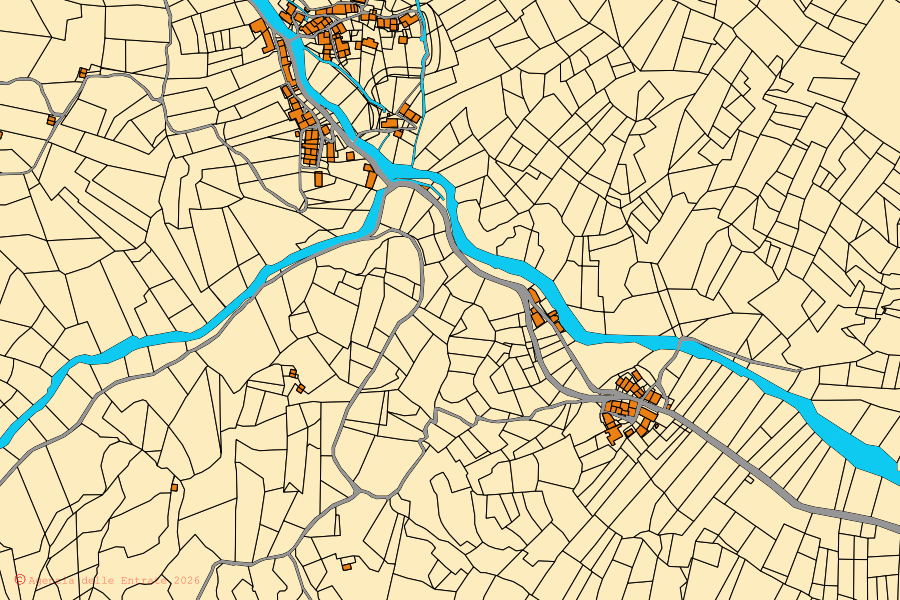 Mappa catastale del centro di Laghi: particelle e fabbricati, cartografia Agenzia delle Entrate