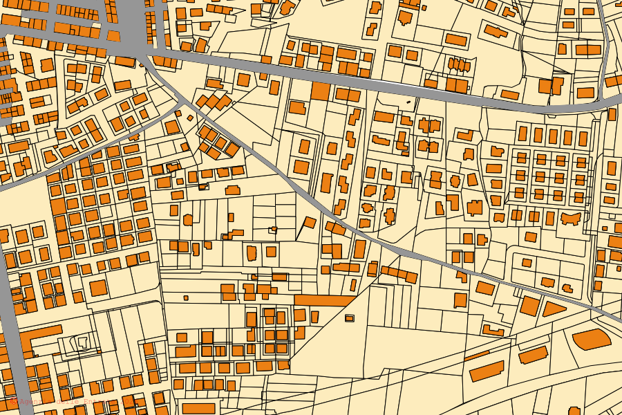 Mappa catastale del centro di Lamezia Terme: particelle e fabbricati, cartografia Agenzia delle Entrate