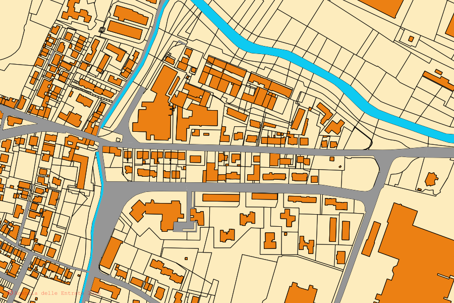 Mappa catastale del centro di Lastra a Signa: particelle e fabbricati, cartografia Agenzia delle Entrate