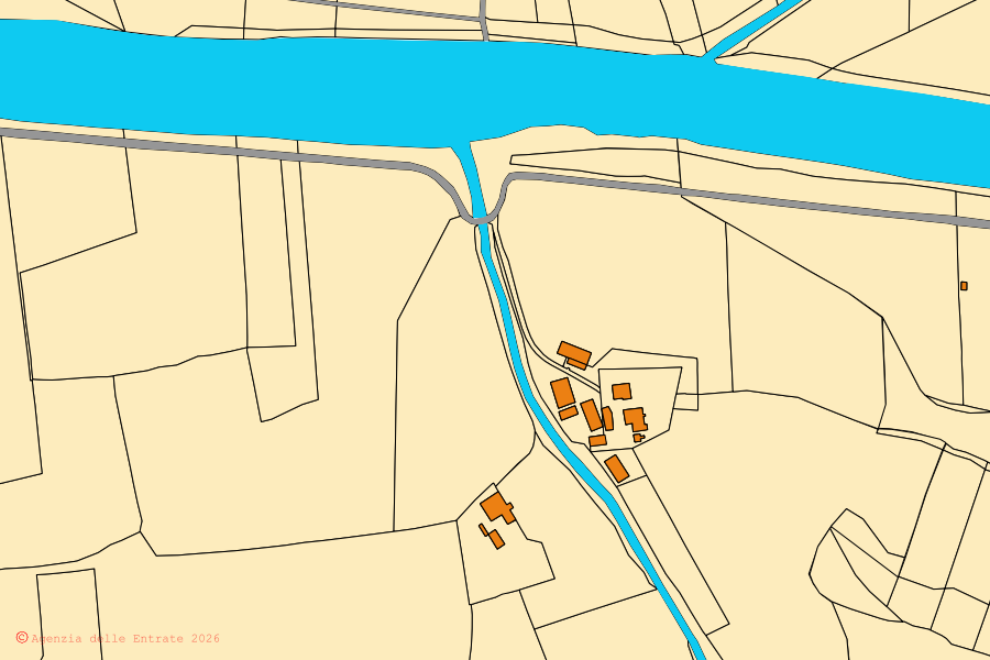 Mappa catastale del centro di Laterina Pergine Valdarno: particelle e fabbricati, cartografia Agenzia delle Entrate