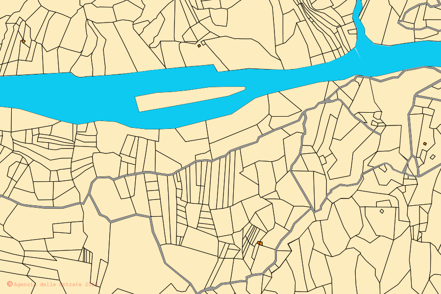 Mappa catastale del centro di Latronico: particelle e fabbricati, cartografia Agenzia delle Entrate