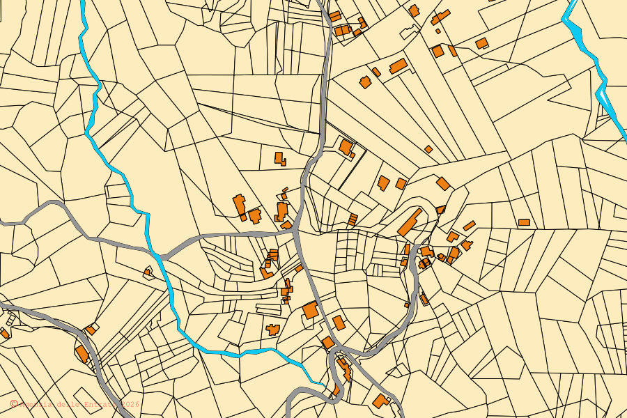 Mappa catastale del centro di Lauria: particelle e fabbricati, cartografia Agenzia delle Entrate