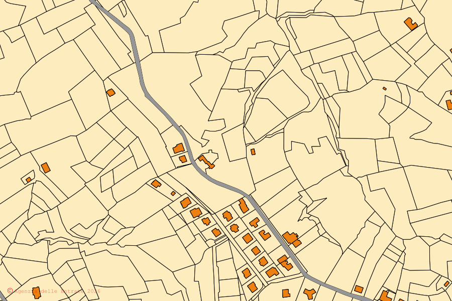 Mappa catastale del centro di Lerma: particelle e fabbricati, cartografia Agenzia delle Entrate