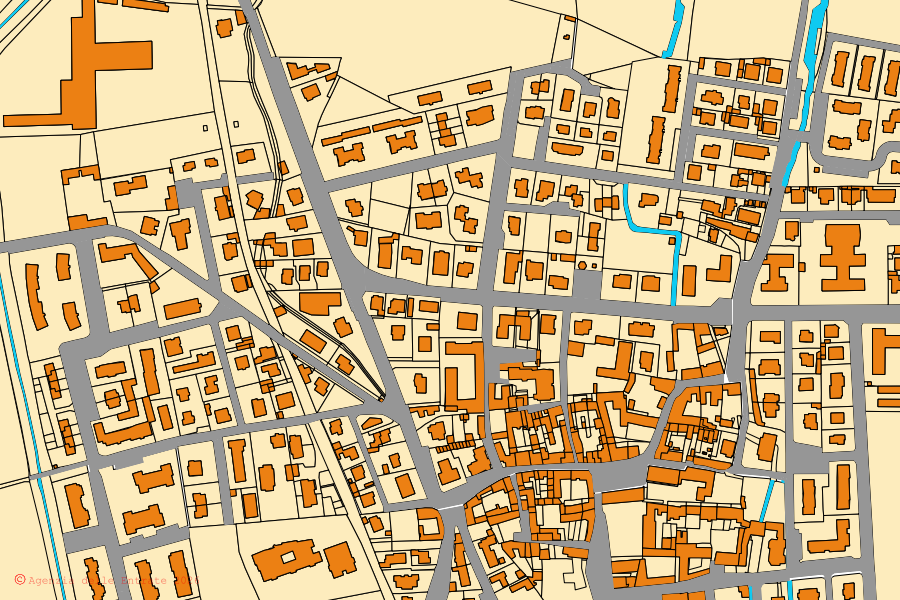Mappa catastale del centro di Levate: particelle e fabbricati, cartografia Agenzia delle Entrate