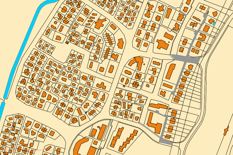 Mappa catastale del centro di Lignano Sabbiadoro: particelle e fabbricati, cartografia Agenzia delle Entrate