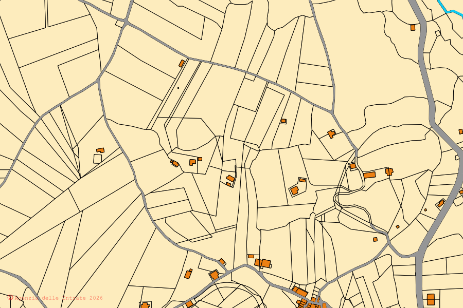 Mappa catastale del centro di Limbadi: particelle e fabbricati, cartografia Agenzia delle Entrate