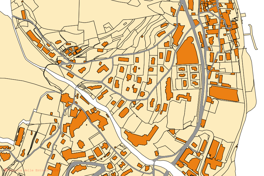 Mappa catastale del centro di Limone sul Garda: particelle e fabbricati, cartografia Agenzia delle Entrate